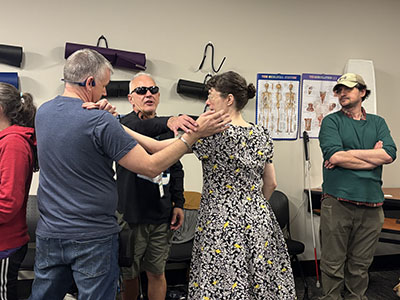 students in a self defense scenario